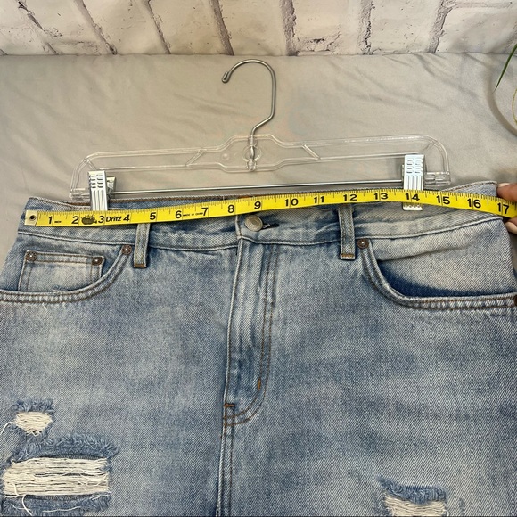 Free People Bailey Denim Mini Skirt Blue 30 - Picture 6 of 8